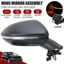 For VW Golf MK7 2012-2020 Door Wing Mirror Electric Power Folding Right Driver