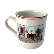 Villeroy & Boch "Naif Christmas" Porcelain Mug Luxembourg Art by Gérard Laplau