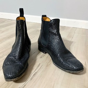 Carmina Braided‎ Chelsea Boots 80306 Rain Size 8 Goodyear Weld Leather Custom Carmina Chelsea Boots in Brown Museum Leather : r  main image 4