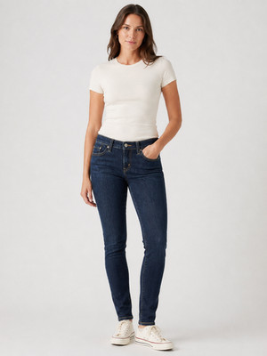 Levi s 535 Super Skinny Jeans Women's 5M Dark Wash Denim Pants W28 L29.5