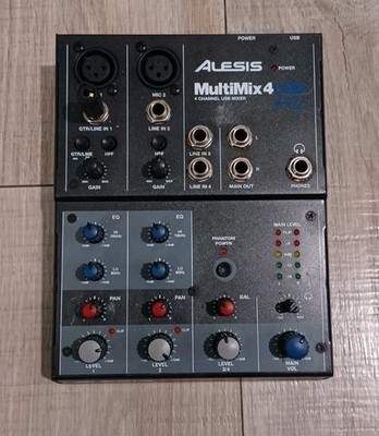 Alesis MultiMix 4 USB FX Mixing Console - Black UNTESTED!