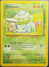 Bulbasaur 44/102 Unlimited Base Set Damaged