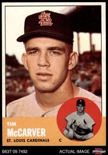 1963 Topps #394 Tim McCarver Cardinals 6 - EX/MT