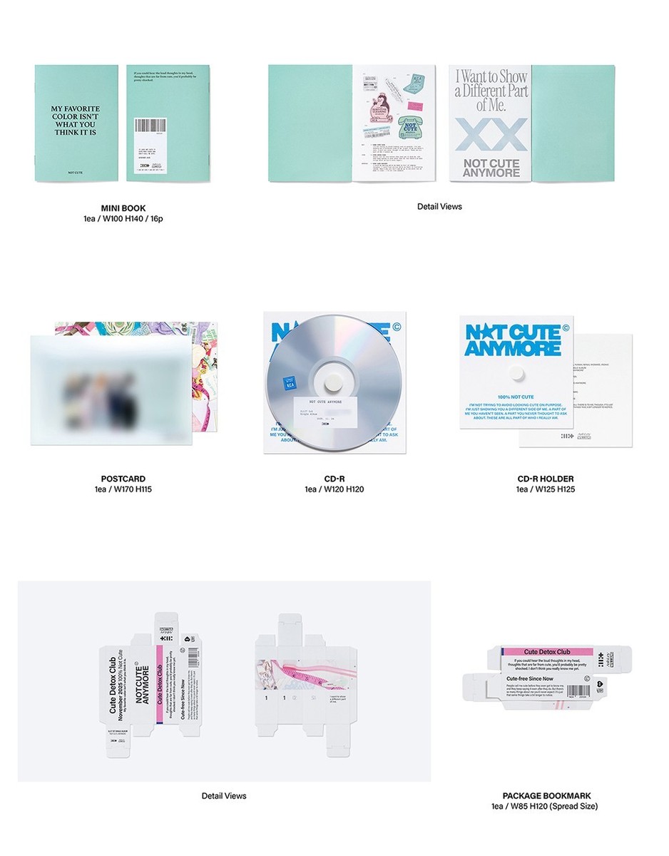 ILLIT NOT CUTE ANYMORE Single Album 2 Ver SET/2CD+4 Book+6 Card+