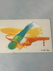 ATC 2.5x3.5 Signed By Artist Acrylic Abstract Truth Be Told Original Painting — photo 3