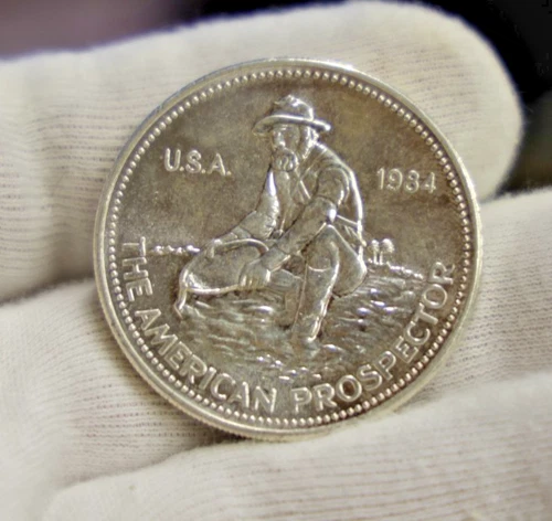 1984 Engelhard 1 oz Prospector Silver Round  Unc.