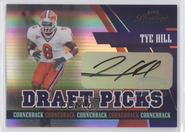 Tye Hill Playoff Prestige Draft Picks #DP13 Rights Autograph