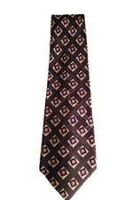 Polo Ralph Lauren Mens Neck Tie Silk Hand Made Geometric Made In USA
