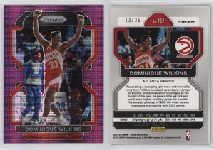 2021-22 Panini Prizm Purple Pulsar Prizm /35 Dominique Wilkins #252 HOF