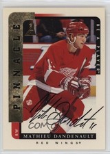 1996-97 Pinnacle Be A Player Auto Mathieu Dandenault #95 Auto 0o9