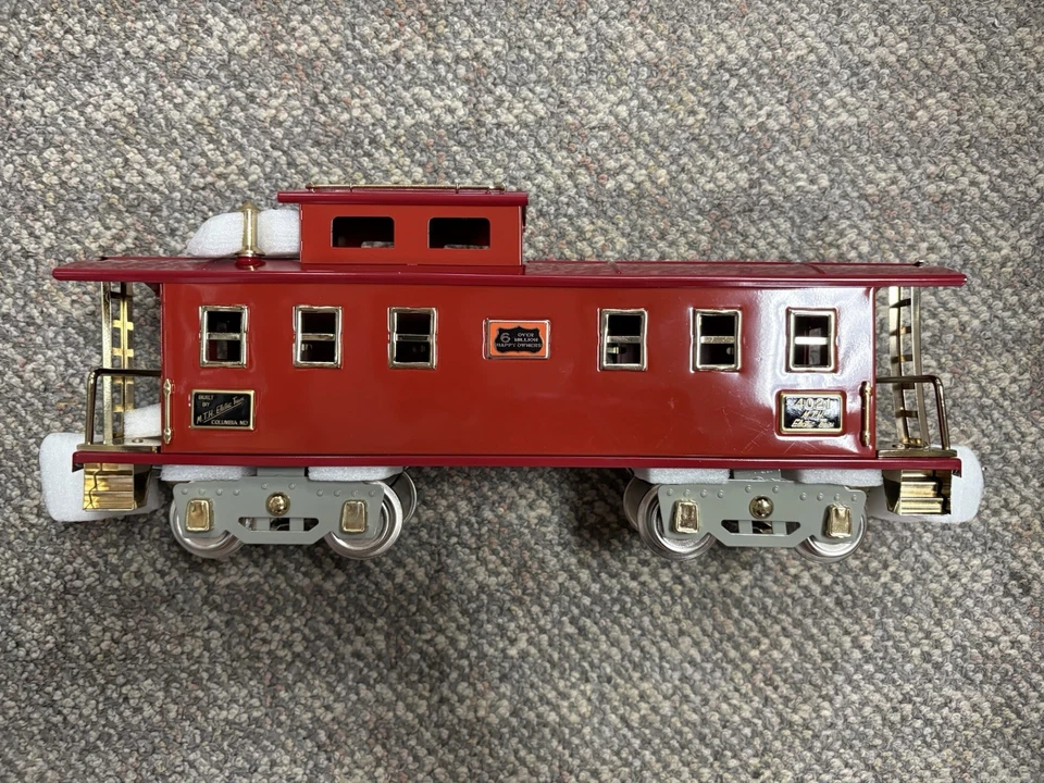 + MTH Flyer Standard Gauge Tinplate Red 4021 Caboose LNIB 10-1152 *H - Image 2 of 4