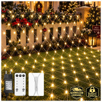 Lichternetz AußEn 3×2 M 200 LED Warmweiß Mit Fernbedienung Und Timer