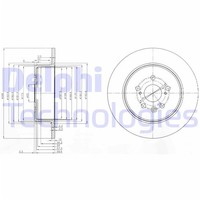 2X Delphi Bremsscheiben Hinten 288Mm Voll Passend FÜR Toyota Avensis | BG3777