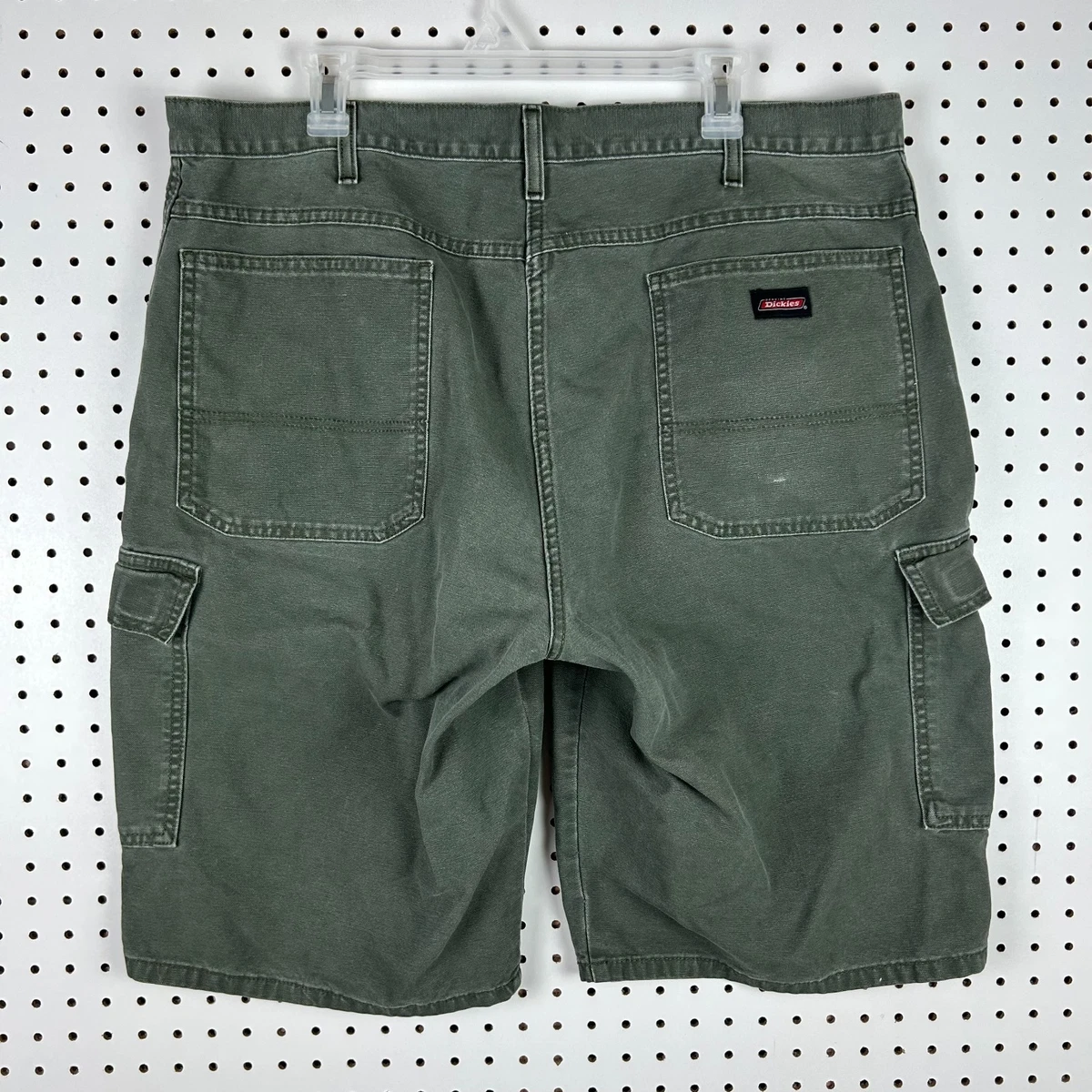 Short Chino Dickies Homme Taille 38 – Vert à Carreaux – Coton – Occasion
