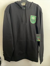 New VANS Street Style Long Sleeve Hoodie Pullover Sweatshirt Mens Size L Black