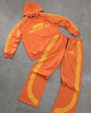 Men'S Two-Piece Solid Color Stitched Hoodie and Pants Size Small