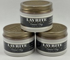 X3 LAYRITE DELUXE Hair Cement Clay 1.5 oz Extreme High Hold Water Based