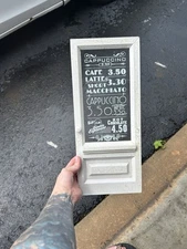 Mini Door For Wall Decor In Kitchen With Glass Window Says Cappuccino 