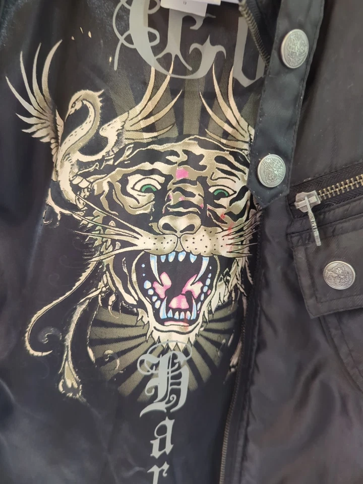 Chaqueta Moto Don Ed Hardy Vintage Niños Jóvenes Talla Grande Foto 3 de 4