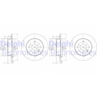 2X Delphi Bremsscheiben 240Mm Voll Hinten Passend FÜR Opel Astra Meriva | BG3403