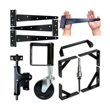 Heavy Duty Wood Fence Gate Kit, Double Enhanced Gate Kit, With Caster