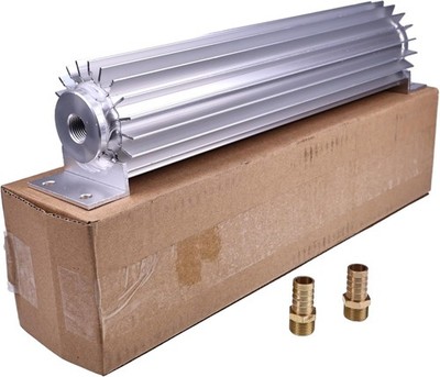 Universal 12'' Single Pass Aluminum Finned Two 3/8'' NPT fittings Transmission... 
