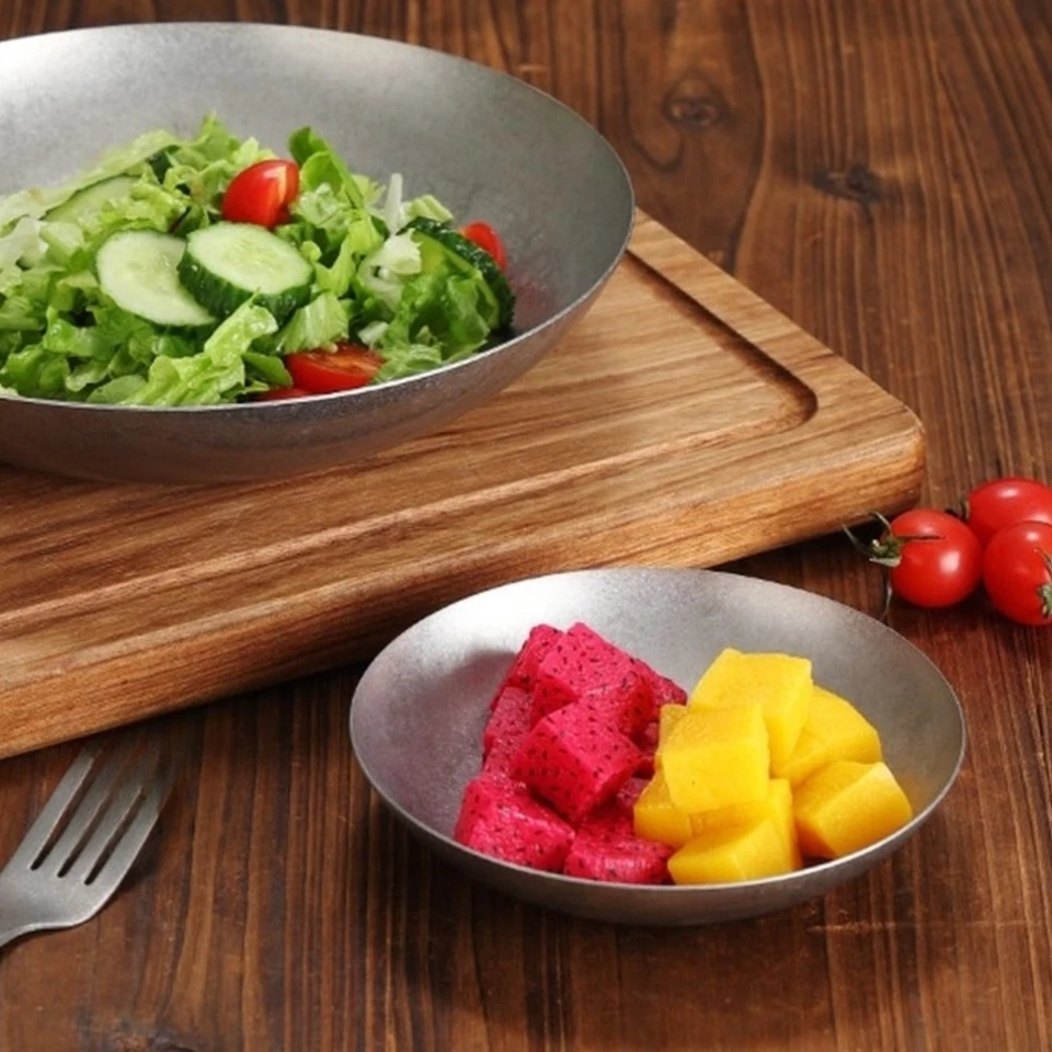 Stainless Steel For Salad Plate 304 Grade Round Deep Dish for Daily Food - Image 4 of 4