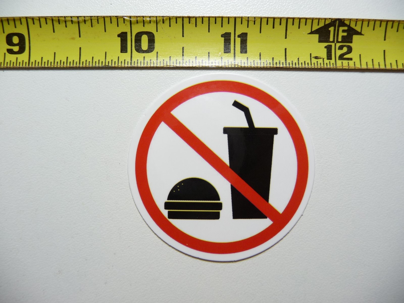 Fun No Eating or Drinking Sticker Decal for Scrapbooking Novelty