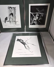 3 FRAMED SIGNED & #'d DEAN BIECHLER IOWA HERITAGE FOUNDATION PRINTS 1988-89
