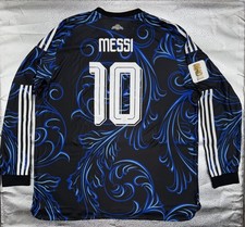 Authentic Adidas Lionel Messi XXL Long Sleeve Argentina Away World Cup Jersey