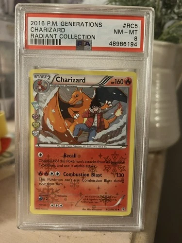 Pokemon XY Charizard Generations Radiant Collection #RC5 PSA 8 NM - MINT