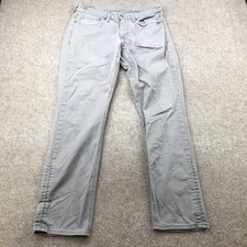 Levis 511 Jeans Mens 34x32 Gray Slim Fit Straight Leg Denim Pants Casual