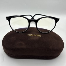 TOM FORD FT5695 B 001 Shiny Black Plastic blue filter 49 mm Men's Eyeglasses
