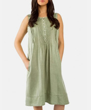 Coldwater Creek Women's Tencel Dress, Small, Green