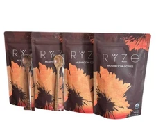 4 Pack Organic Mushroom Coffee W/ 2 Acacia Spoon 100% Authentic FREE SHIPPING