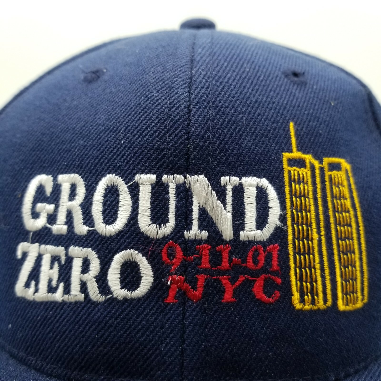 Twin Towers Ground Zero 9-11-01 NYC Embroidered Navy Blue Hat ...
