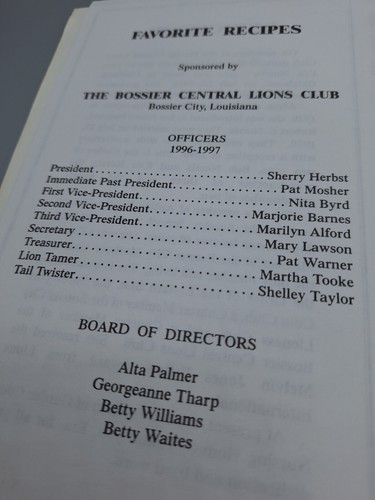 MANE-INGREDIENTS II ~ Bossier Central Lions Club ~ Bossier City, LA 1996 - Bild 5 von 14