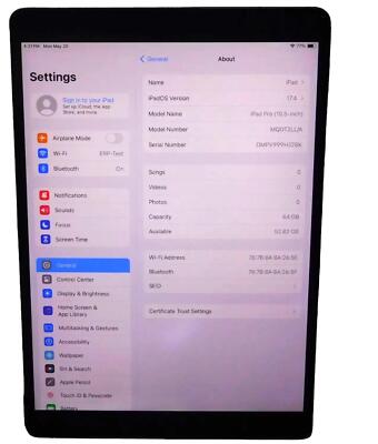 Apple - iPad Pro A1701 ジャンク Apple iPad Pro 1st Generation A1701 10.5