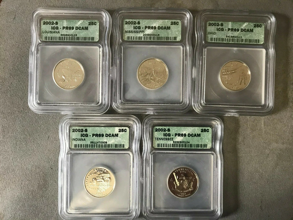 2002-S ICG state proof quarter set - Graded Proof 69 DCAM - Image 2 of 4