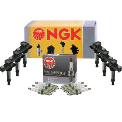 NGK 6 COP Ignition Coils & 6 V-Power Spark Plugs Kit For Saab 9-3 2.8 V6 06-09