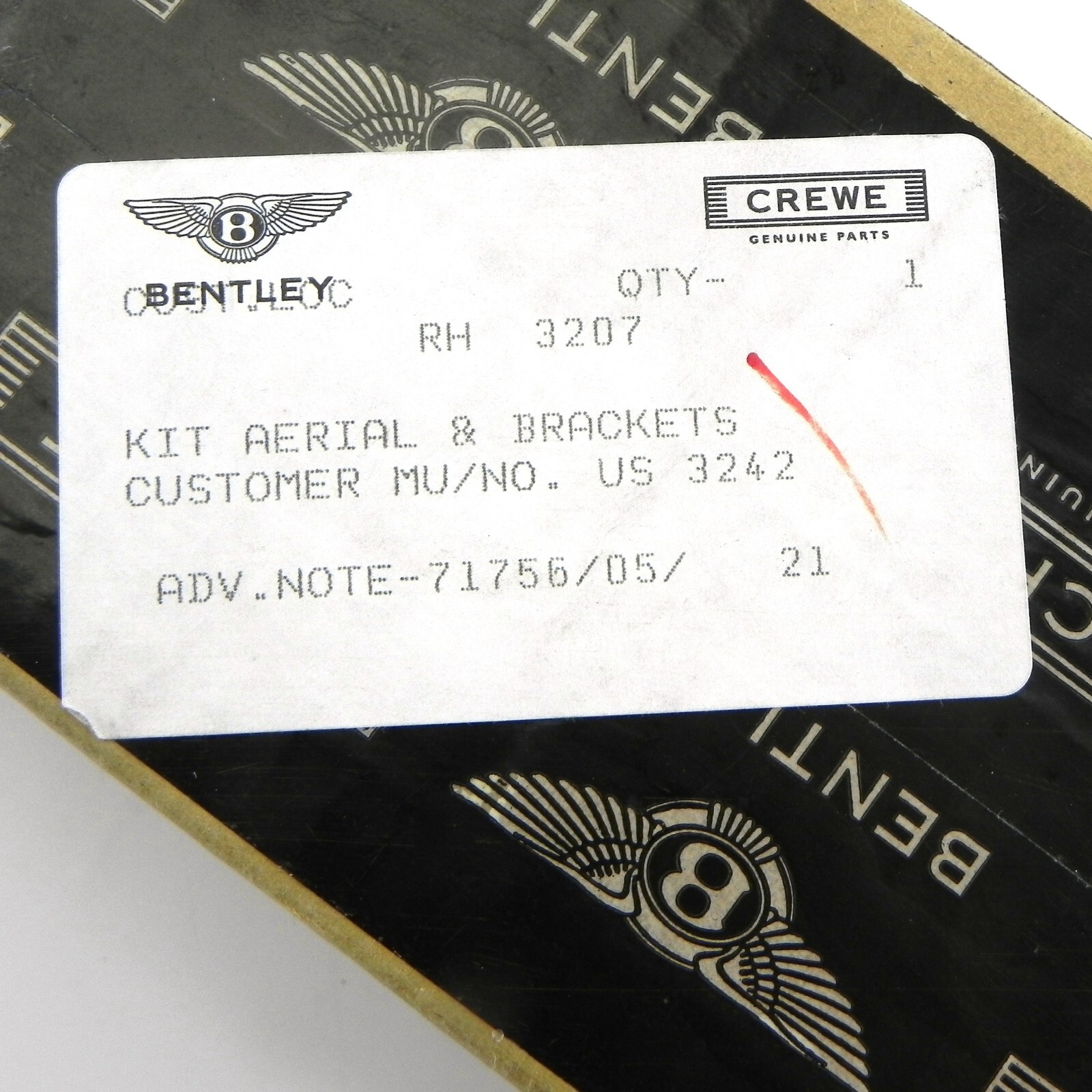 NOS Bentley 3207 Aerial Kit with Mounting Hardware