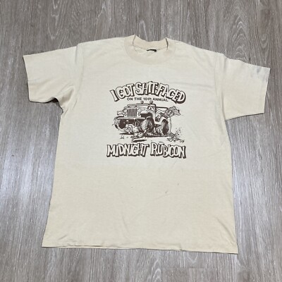 Rubicon Shirt M 90s 00s Y2k I Got S*** Faced Midnight Jeep Rally Car Humor Tee