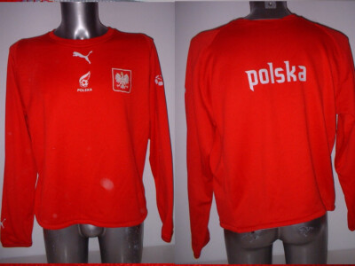 Poland Polska Puma Training Jumper Large Football Soccer Shirt Jersey Vintage