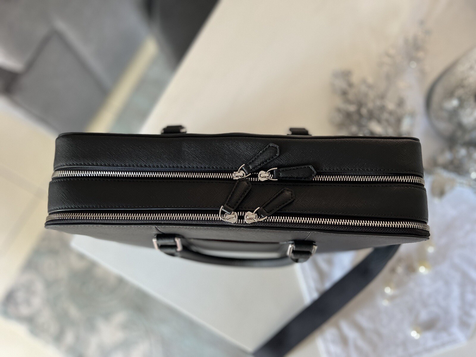 Maverick and Co Manhattan DoubleZip Leather Briefcase eBay