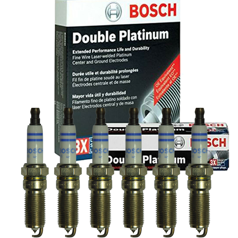 Genuine BOSCH Double Platinum Spark Plug 6PCS for Mercedes-Benz Chrysler Toyota