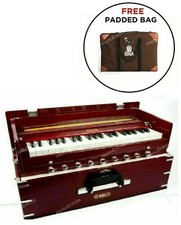 Bina Portable 42 Keys 2 Reed 9 Stopper Multi Bellow 3.5 Octave Harmonium With Ba