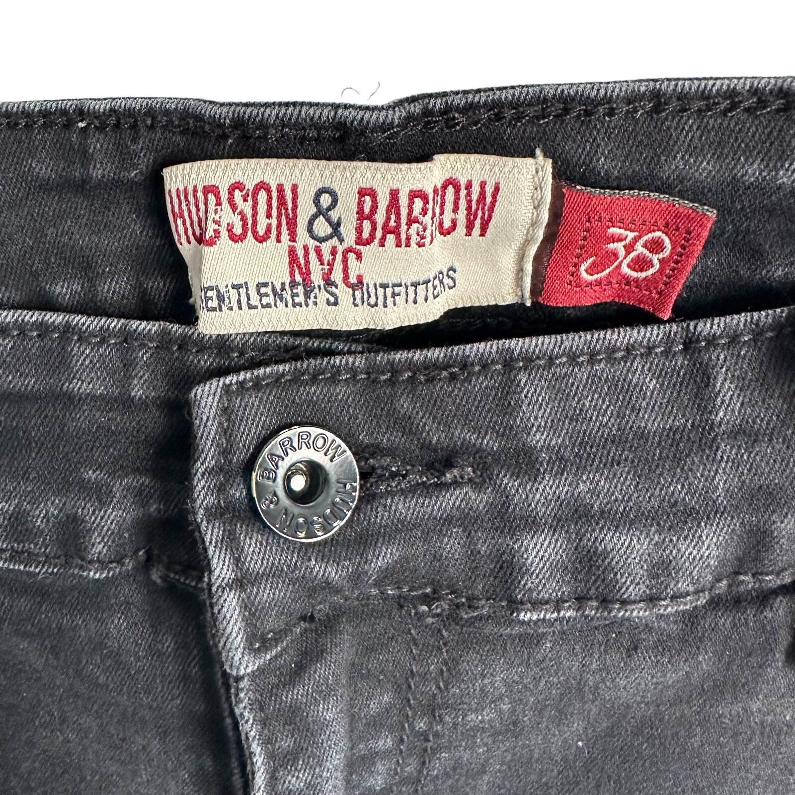 Hudson And Barrow NYC Men's Jeans 38 x 31 Slim Stretch Denim Color Black eBay