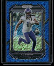 2022 Panini Prizm #191 K.J. Osborn Blue Shimmer #/25