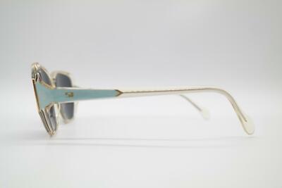 Vintage Menrad 16006 Transparent Bleu Argent Ovale Lunettes de Soleil