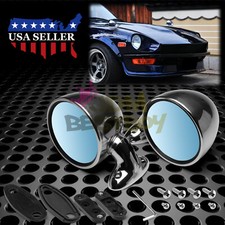 Universal Classic Chrome Hotrod Bullet Muscle Car Vintage Fender Side Mirror Set